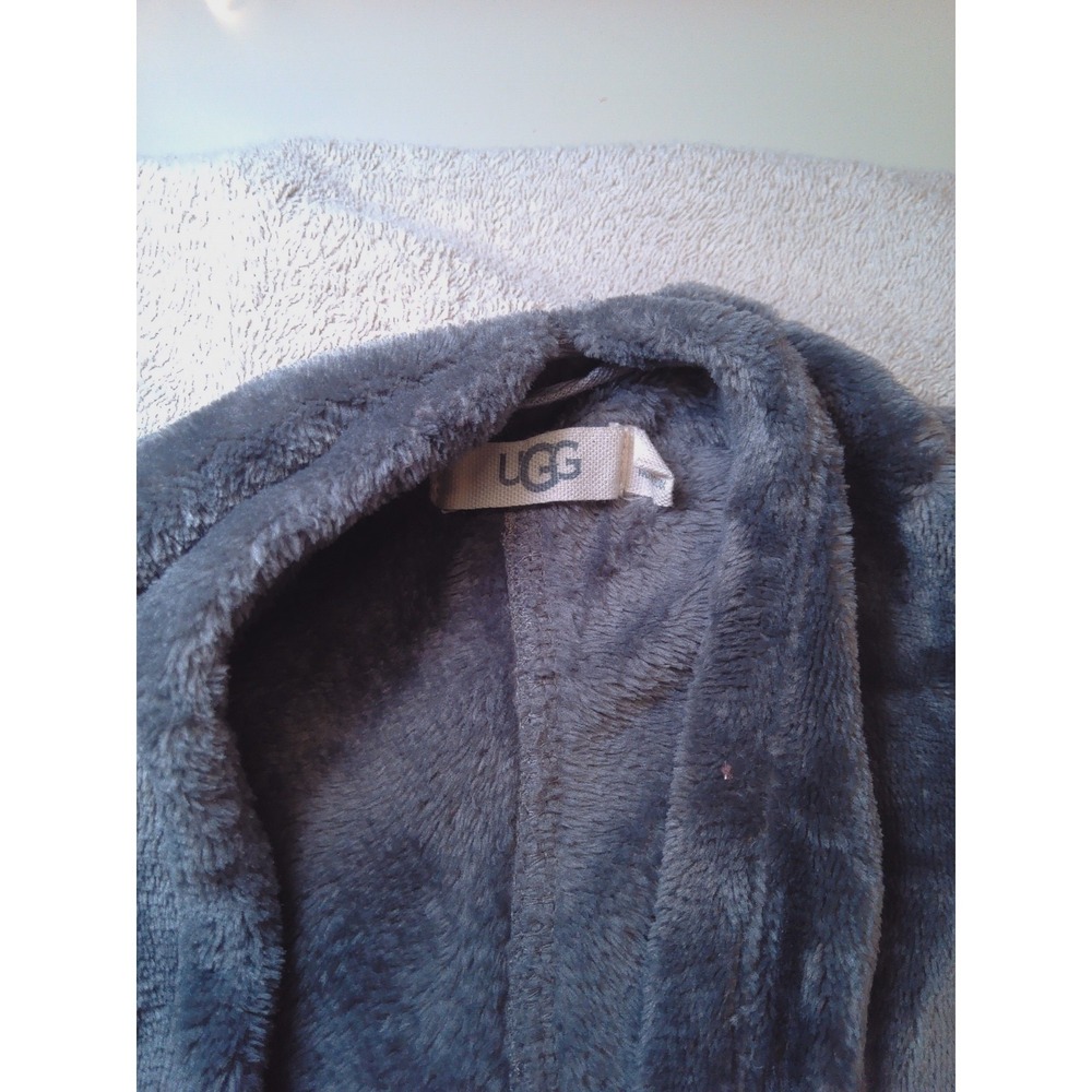 UGG Charcoal Gray Fleece Cardigan Sweater Women Medium UA5423W Gray - Picture 2 of 6